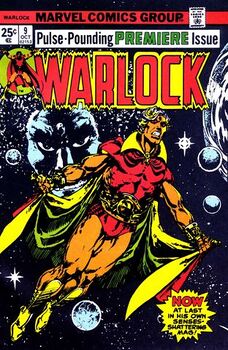 Адам Уорлок на обложке Warlock #9 (Октябрь, 1975). Художник — Джим Старлин.