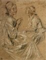 Две сидящие женщины. 1716—1717. Лувр