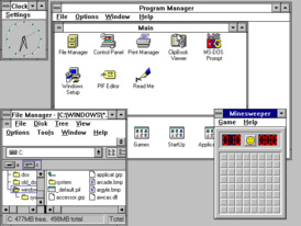 Скриншот рабочего стола Windows Cairo