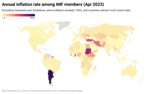 Уровень инфляции в мире за 2022 год