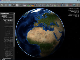 Скриншот программы NASA World Wind