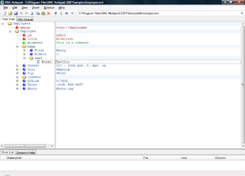 Скриншот программы XML Notepad