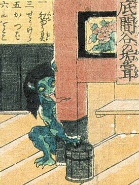 Аканамэ (иллюстрация Утагавы Ёсикадзу, 1848—1854?)