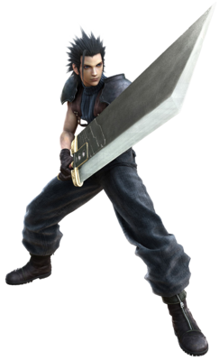 Зак Фэйр в с мечом Бастера в «Crisis Core: Final Fantasy VII»