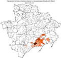 Распределение болгар по первому языку в Запорожской области, Украина по данным переписи 2001 года