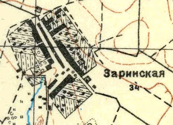 План деревни Заринское. 1930 год