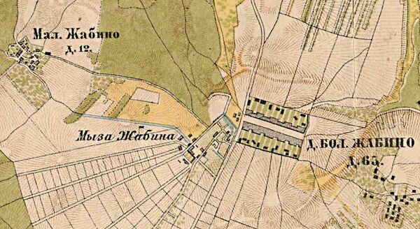 План деревни Жабино. 1885 год