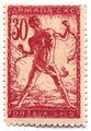 30 геллеров, марка Люблянской дирекции, 1919 («Веригар»)